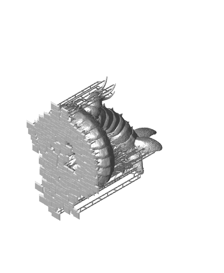 SANDWORM SHAIHULUD MINIATURE FOR TABLETOP GAMES 3d model