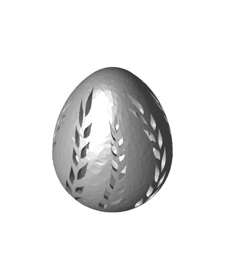 Ornament Egg Leaf Pattern 3d model