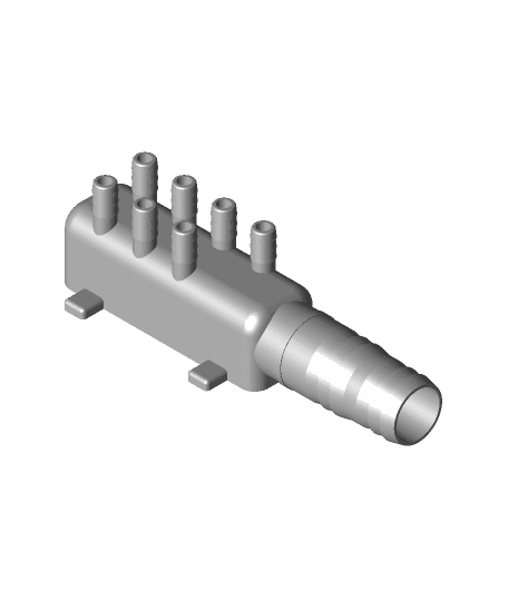 SPA manifold for 7 hoses 3d model