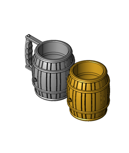Root Beer Barrel - 12oz Can Coozie aka Stein for your Soda Pop Cans! 3d model