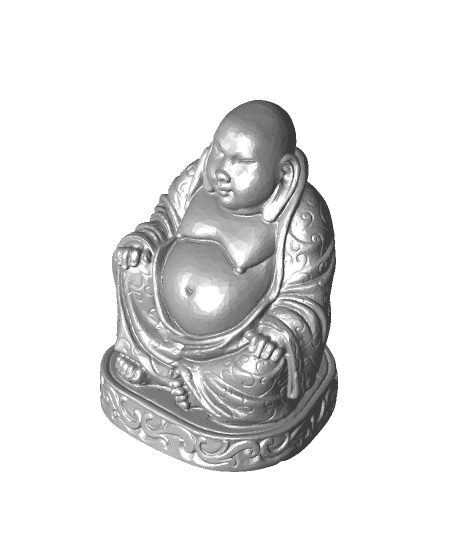Buddha Statue Flat Bottom 3d model