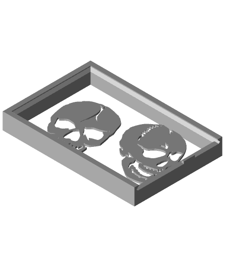 Skulls Silhouette Art 3d model
