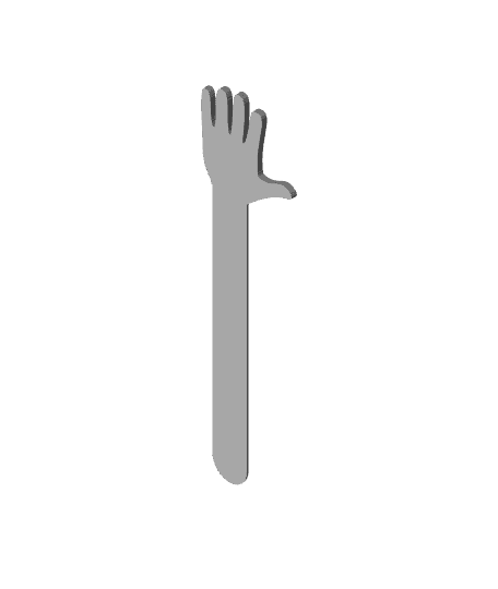 High Five Hand Bookmark 3d model