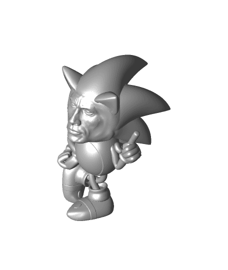 Rocknic (The Rock + Sonic the Hedgehog) 3d model