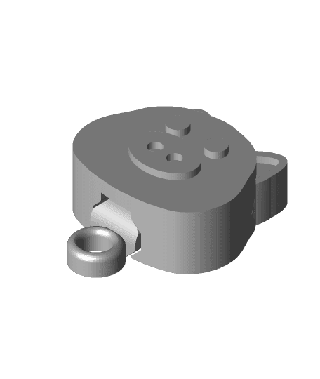 Mini Flip Pig Ears Keychain by TomoDesigns full viewable 3d model