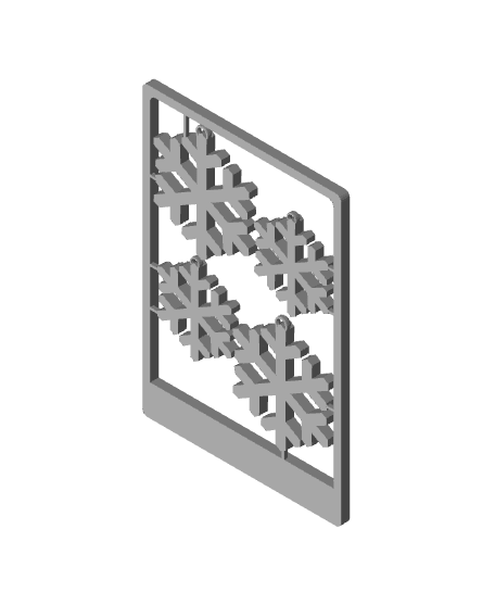 Snow Flake Ornament Card 3d model