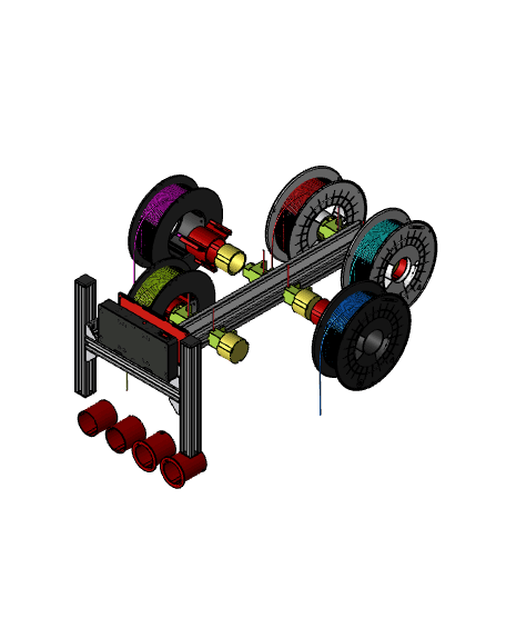 Motorized Spool Rewinder (SMuFF) 3d model