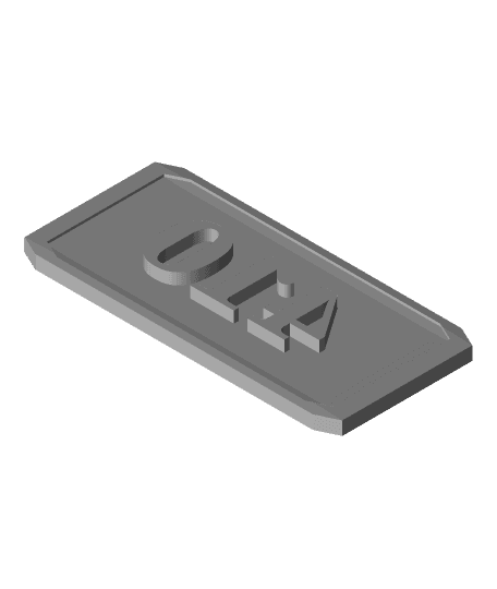 FHW: 410 Name Plate by The Free Heathen Workshop full viewable 3d model