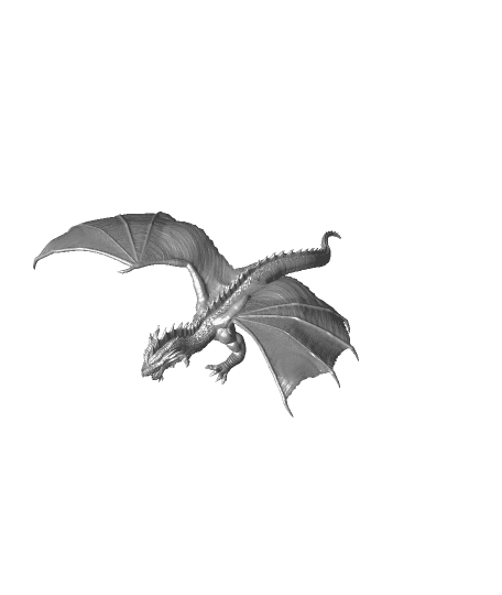 Red Dragon Ancient Flying 3d model