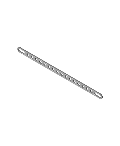 STEMFIE - Braces - Straight - Slotted - Both Ends - Round Ends 3d model