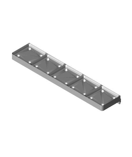Gridfinity 1x5 V-Slot Base Plate 3d model