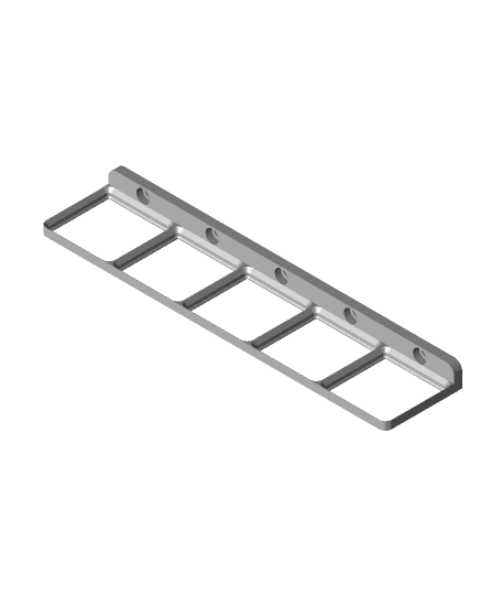 Gridfinity 5x1 Wall Mount Base.stl by the.d.i.y.tinkerer full viewable 3d model