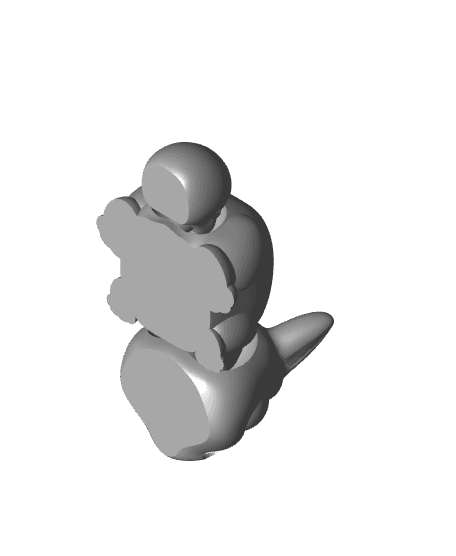 Bunny Fidget with Tail Joint Keychain 3d model