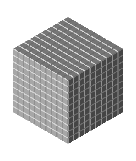 Elementary school thousand cube 3d model