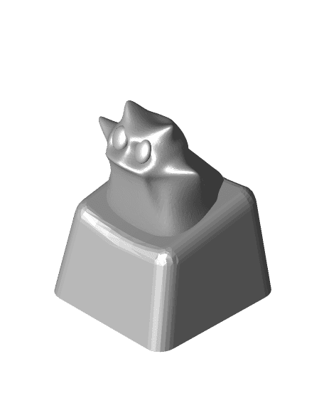 ghost cat keycap.stl 3d model