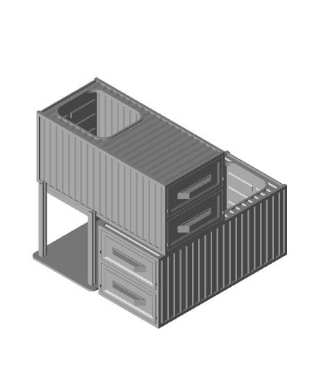 Desk Cargo Storage 3d model