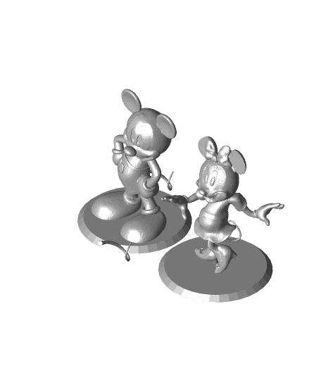 Minnie And Mickey Mouse 3d model