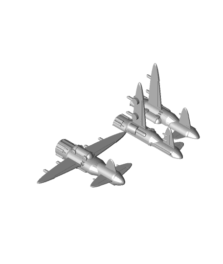 FHW: Ez Print Fighter plane (BoD) 3d model