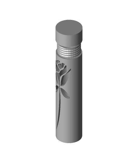 Rose Pencil tube - easy print 3d model