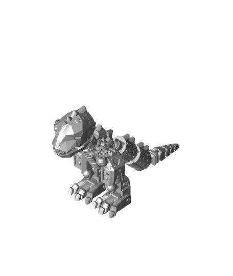 PrintABlok T-Rex Articulated Robot Construction Toy 3d model