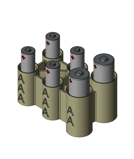 AA_AAA_Battery_Holder 3d model