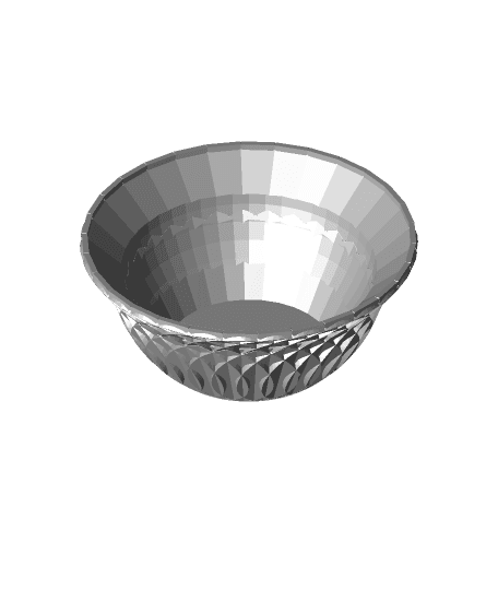 Faceted Antique Style Bowl (Easy Print Vase Mode) by Arkay_Prints full viewable 3d model