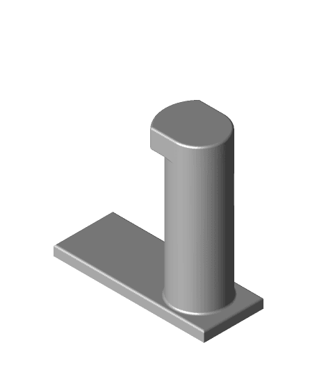 Filament wall hook. command strip friendly 3d model