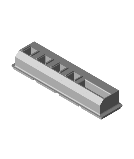 Gridfinity 4X1 - 4 Place Nozzle - Extruder Holder Bambulab X1.stl 3d model