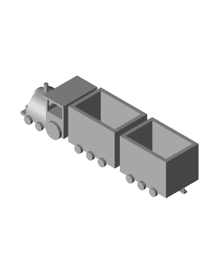 Train PenPencil Holder 3d model