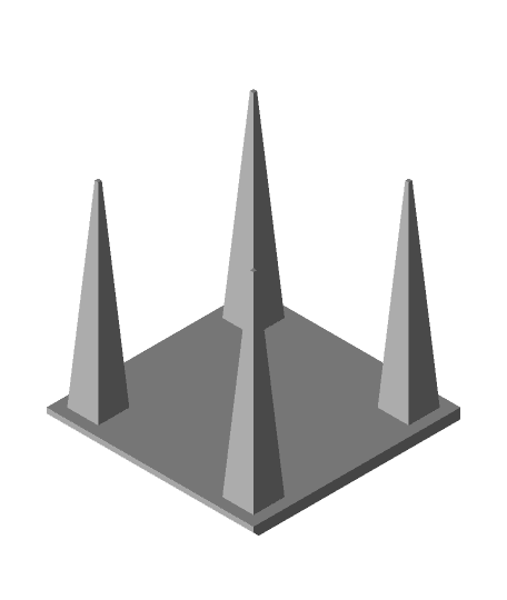 4 Cones Retraction Test 3d model