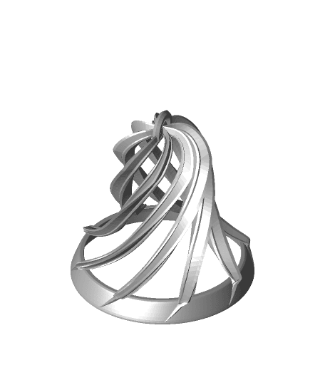 Open Spiral Christmas Bell 3d model