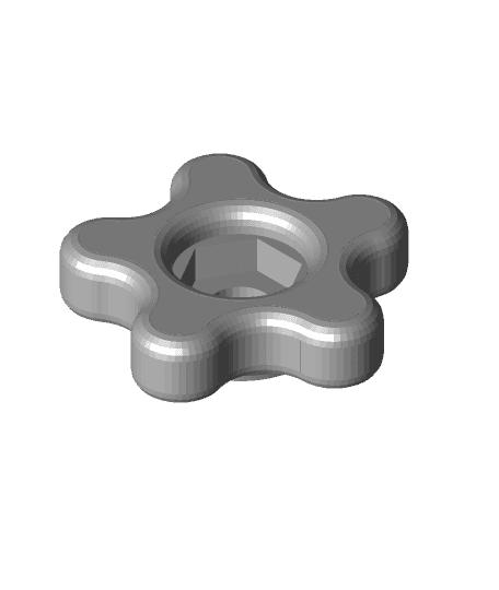 Star_Knob_for_¼"_Bolt by mike full viewable 3d model