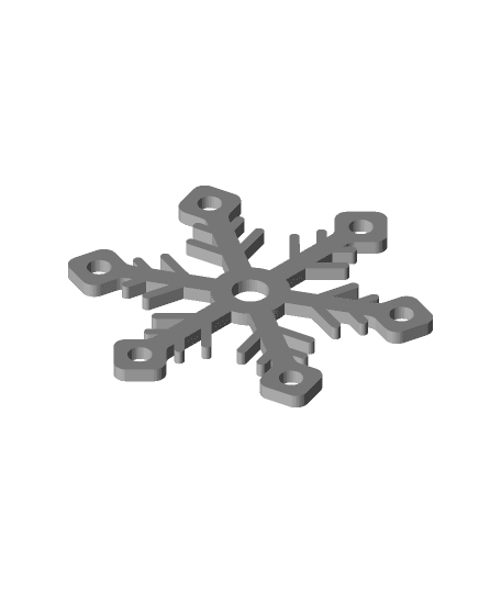Snowflake Ornament Variant 10 3d model