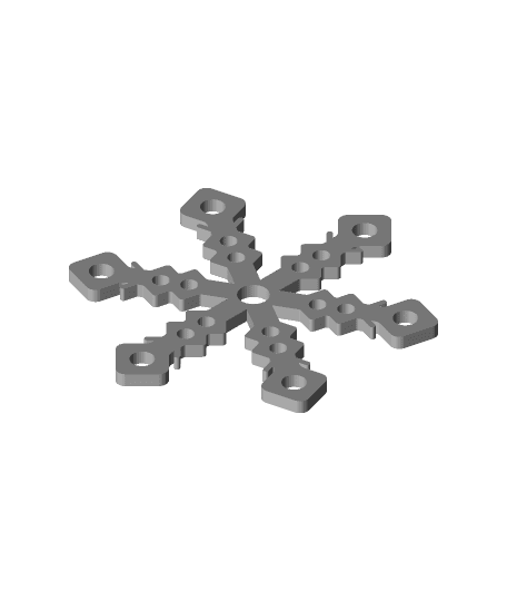 Snowflake Ornament Variant 11 3d model