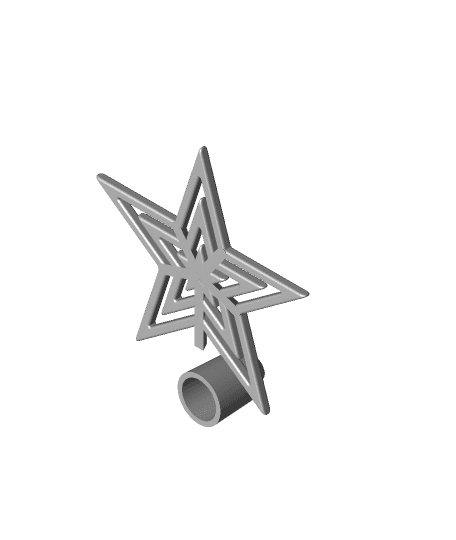 Xmas Star Ornament - Ready to Print.stl 3d model