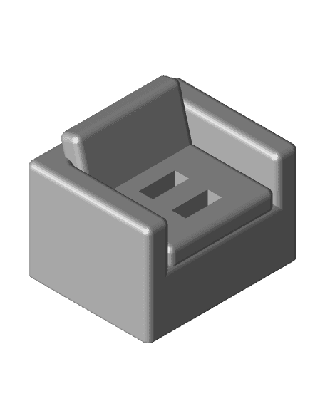 USB Organizer Mini Armchair + Ottoman 3d model