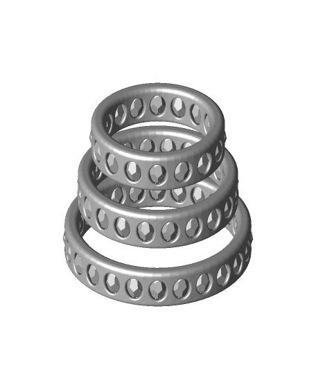 Faceted Captive Gemstone Bracelets 3d model