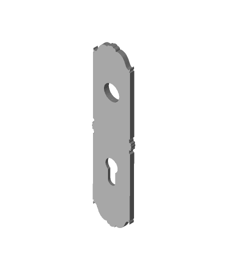 Türbeschlag Barock, Ornate door fitting 3d model