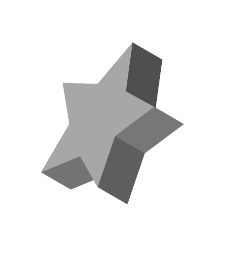 Simple 5 Point Star.stl by OoglyBoogly full viewable 3d model