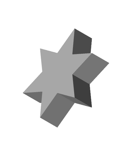 Simple 6 Point Star.stl by OoglyBoogly full viewable 3d model