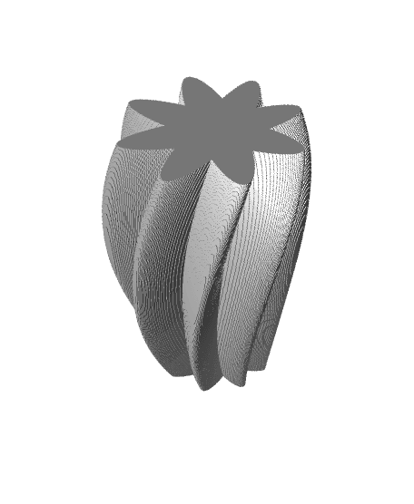 Swirled Vase Pair 3d model