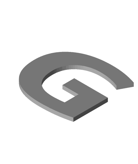 "G" Letter Solid 5mm 3d model