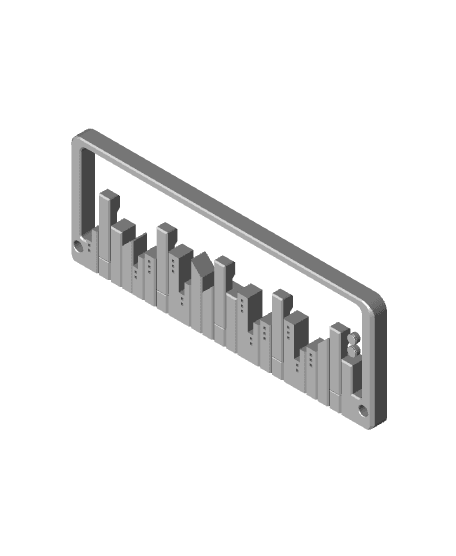 Building Silhouette Wall Hook 3d model