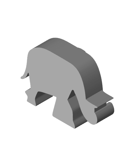Elephant mini shelf organizer 3d model