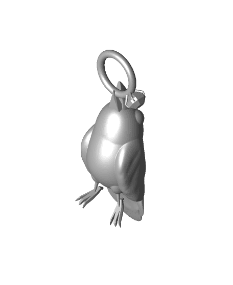 Crow Keychain  3d model