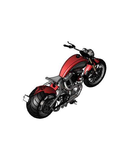 Motorcycle Harley Davidson by haktanyagmur full viewable 3d model