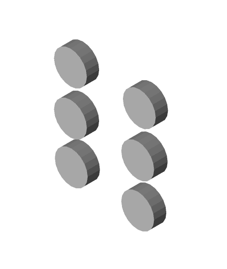 Checkers 6 count.stl 3d model