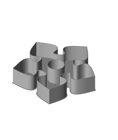 Flower007, nestable box (v2) 3d model