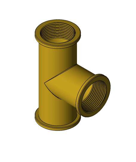 T-Brass Bathroom Pipe Fittings. by YeasinEMON full viewable 3d model
