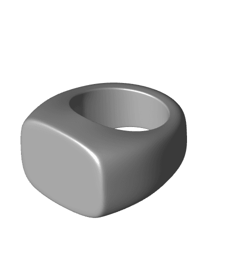 Flat-Top finger ring 22mm diameter hole 3d model